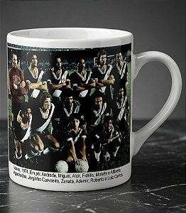 Caneca de porcelana Personalizada time campeão Brasileiro 1974 , Ídolos e Conquistas do Vasco da Gama