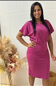 Vestido Elegante Tubinho Brilhante de Festa