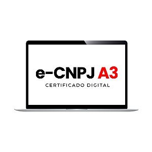 Renovação Certificado Digital e-CNPJ A3 Com 3 Anos de Validade (Sem mídia)