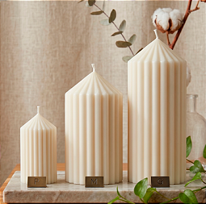 Kit Vela Escultural Catedral em Cera 100% Vegetal