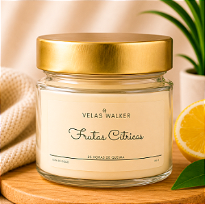 Vela Aromática de Frutas Cítricas 150g em Cera 100% Vegetal