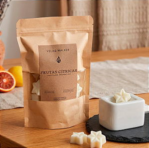 25 Pastilhas Aromáticas Frutas Cítricas em Cera 100% Vegetal