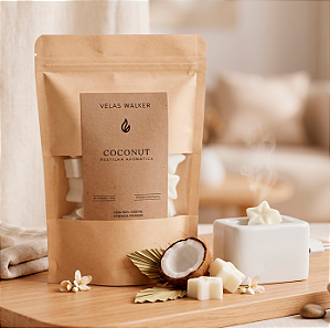 25 Pastilhas Aromáticas CocoNut em Cera 100% Vegetal