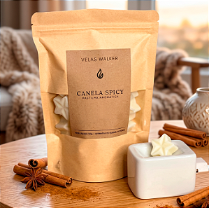 25 Pastilhas Aromáticas Canela Spicy em Cera 100% Vegetal