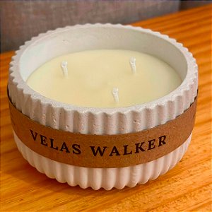 Vela Vaso de Cimento Texturizado