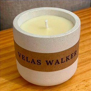 Vela Vaso Pequeno de Cimento Liso