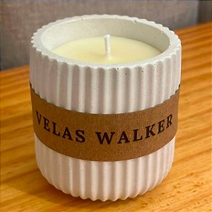 Vela Vaso Pequeno de Cimento Texturizado