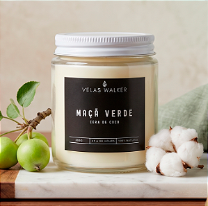 Vela Reserva Transparente 200g Maça Verde