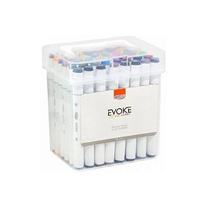 MARCADOR ARTÍSTICO EVOKE DUAL MARKER - ESTOJO 48 CORES