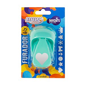 FURADOR DE EVA - 25MM - CORAÇÃO - VERDE