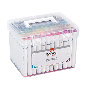 MARCADOR ARTÍSTICO EVOKE DUAL MARKER - ESTOJO 108 CORES