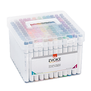 MARCADOR ARTÍSTICO EVOKE DUAL MARKER - ESTOJO 144 CORES