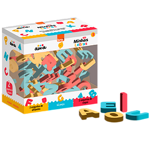 BRINQUEDO DE EVA ALFABETO + VOGAIS C/ 62 PÇS