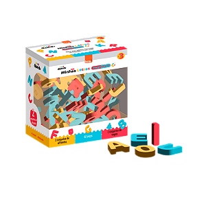 BRINQUEDO DE EVA IMANTADO ALFABETO + VOGAIS C/ 62 PÇS