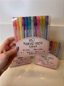 CANETA EM GEL DE 24 CORES - 3D JELLY PEN