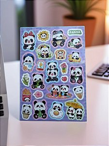 CARTELA DE ADESIVO - PANDA
