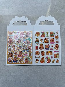 CARTELA DE ADESIVO - CAPIVARA