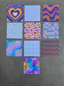 PAPEL DECORATIVO - COLEÇÃO MENINAS - 10 FOLHAS ( Aprox. 15x15cm )