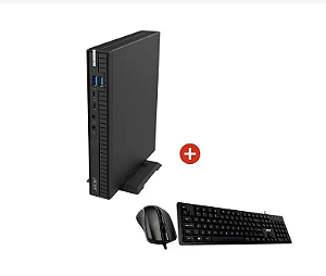 Desktop Acer VSF110-BD11, Intel® Core™ i5-12400T, 8GB, 256GB SSD, Windows 11 PRO, Preto + Kit Teclado e Mouse Acer OCC300, USB, Preto