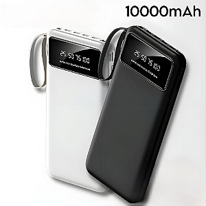 Carregador Portátil 4 Saídas Visor e Lanterna 10000mAh A'Gold BTE-18A