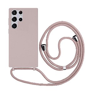 Capa com Alça Ajustável para Samsung S - Rosa Modelo do Samsung:S24 FE