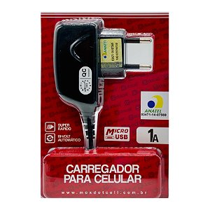 Carregador Completo Para Micro USB V8 Dotcell 1A DC-TCV8