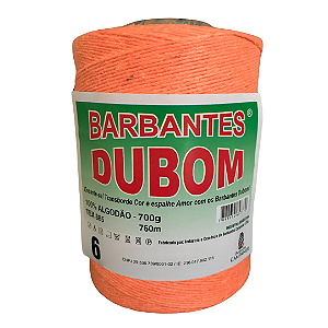 Barbante Dubom Salmão Neon - 700 Gr - Fio 6 - 760m