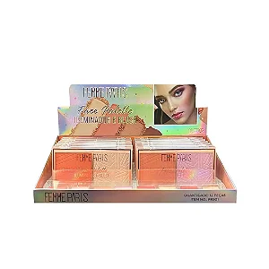 Iluminador e Blush Face Palette - Femme Paris (FR901)