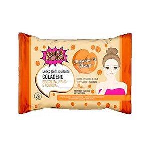 Lenço Demaquilante Colágeno Cheirinho de Pêssego Super Poderes