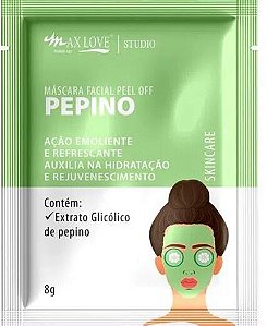 Máscara Facial Peel Off Pepino Sachê 8g Max Love