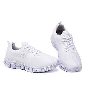 Tênis Unissex Esportivo Branco Caminhada Tamanho Especial