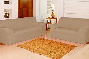 Capa de Sofá Adere Lisa Avelã 02 e 03 Lugares