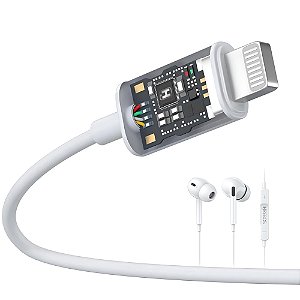 Fone De Ouvido Com Fio Entrada Lightning Hrebos HS-360