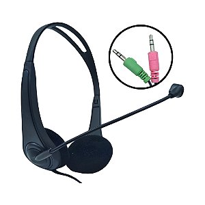 Fone Headset Com Fio Conector P3 Mox MO-HP20