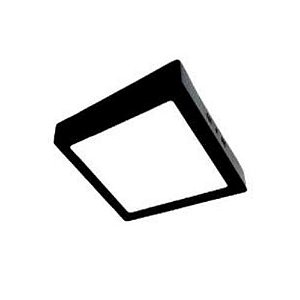 PLAFON DE SOBREPOR HOME LED QUADRADO PRETO 18W 6,5K