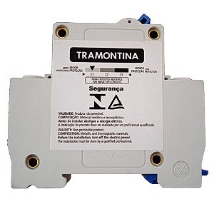 Disjuntor Unipolar Curva C 10a Ate 63a Tramontina C/ Inmetro Monofasico TENSAO:5