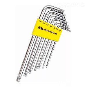 Chave Torx Jogo T10 T40 7PÇ EDA