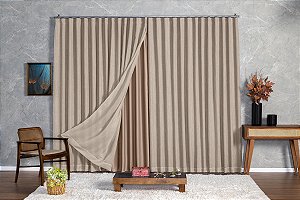 Cortina Blackout com linho 6,00x2,70 Para Trilho Suíço Cor:Rose