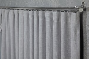 Cortina Blackout com linho 5,00x2,70 Para Trilho Suíço Cor:Branco-Gelo