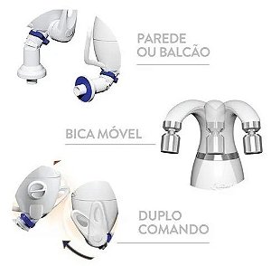 Torneira Elétrica Eletrônica 5500/6500w 110V ou 220v  Sintex Cor:Branco;Voltagem