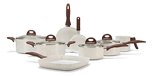 Conj de Panelas 8 Peças Ceramic Life Smart Plus Vanilla - Brinox