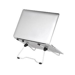Suporte de Alumínio Dobrável para Notebook / Mackbook / Tablet e iPad Cor:Preto