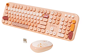 Kit Teclado e Mouse sem Fio - Mofii Love