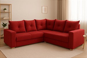 Sofá de Canto VERSATTO VERMELHO