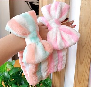 Faixas para Cabelo com Laço para Maquiagem e Skin Care