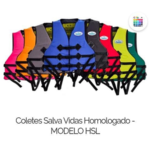 Colete Salva-Vidas Homologado GG - Acima 110kg - (Cor Sortida)
