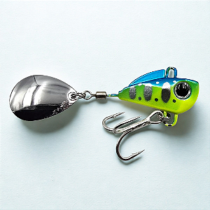 Isca Artificial Yara Little Spin 16g - Colher Folha - Cor 46 - Azul e Verde