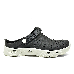 Chinelo de Pesca Tipo Crocs Saltdan - Preto e Branco