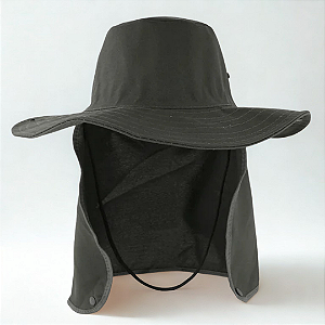 Chapéu Australiano Com Proteção de Pescoço Verde Militar