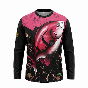 Camisa de Pesca Tambaqui Rosa H2O - Tamanho P